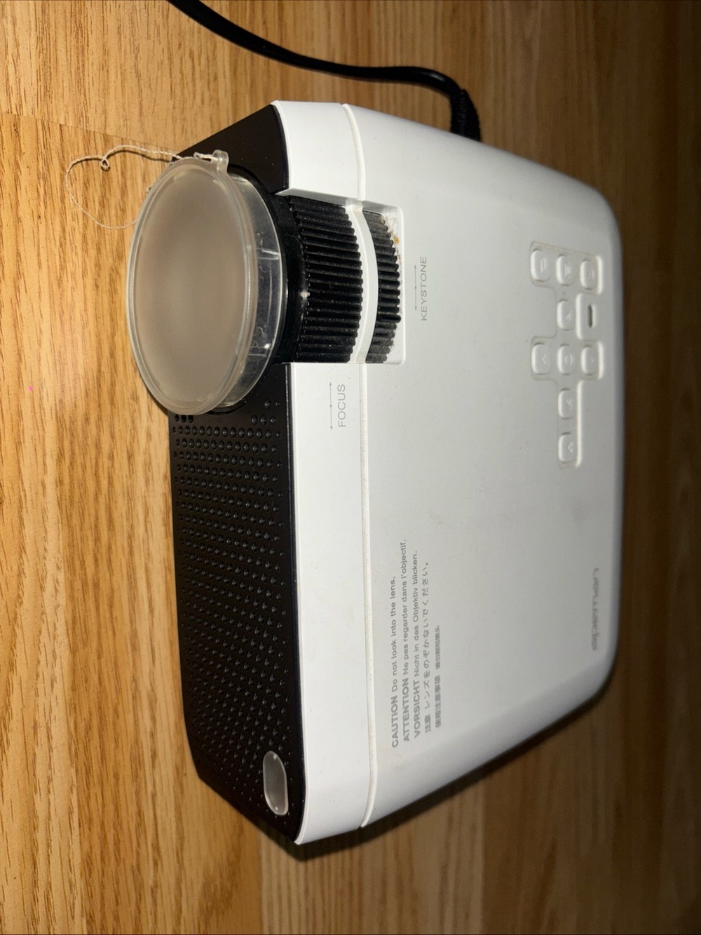 Compact White and Black Mini Projector